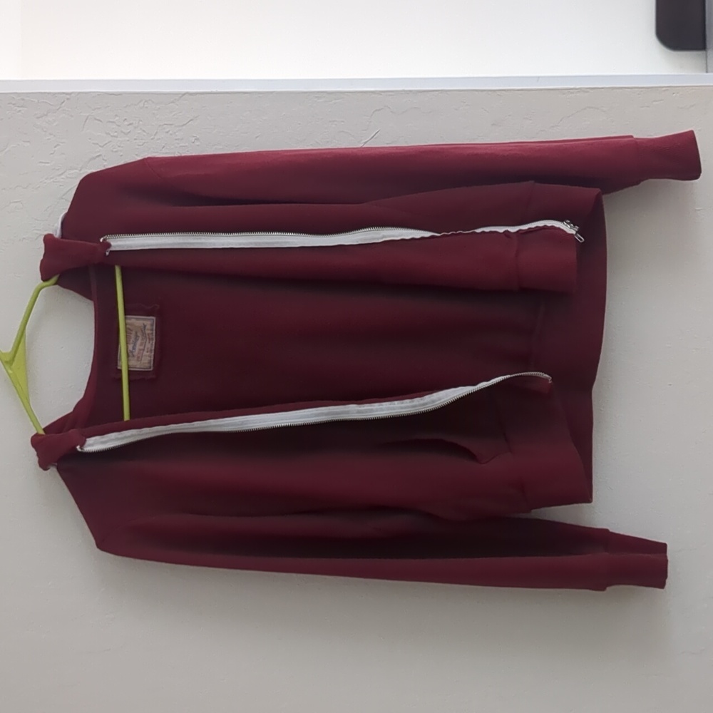 Cali Love Maroon Zip up sweater